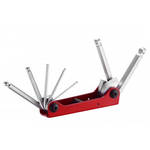 Набор ключей 6-гранных с шаром (складной) 7 пр. (2.5-10 мм) (код 5072BF)