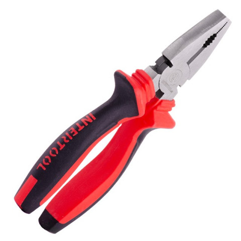 Плоскогубцы 150 мм, 40CrV, фосфатированные, полированные. INTERTOOL NT-0116