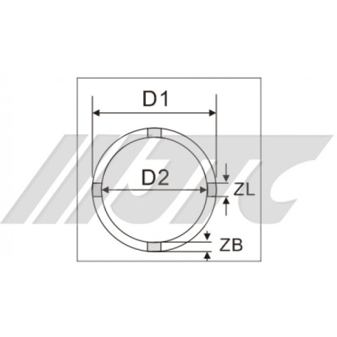 Набор головок корончатых 1/2" внешних, 11ед.