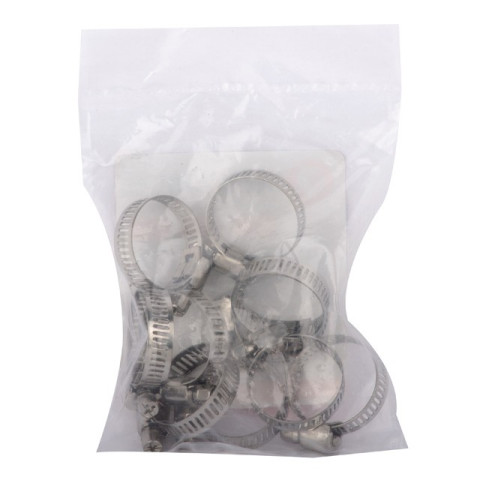 Хомут нержавеющая сталь 8 мм D 14-27 мм INTERTOOL TC-1014