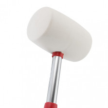 Киянка резиновая 680г белая резина, металлическая ручка INTERTOOL HT-0235