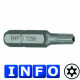 1/4 Бита Torx с отверстием Т27Н, L=30 мм (INFO 9273027 I)