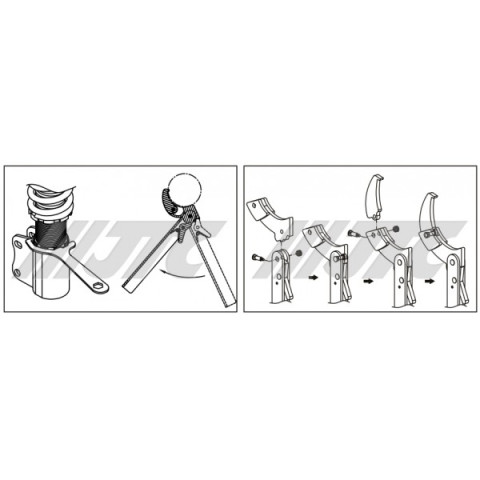 Набор ключей серповидных для круглых шлицевых гаек 19~165мм