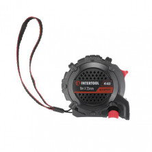 Рулетка с металлическим полотном покрытым нейлоном и магнитами на зацепе 8м*25мм STORM INTERTOOL MT-0828