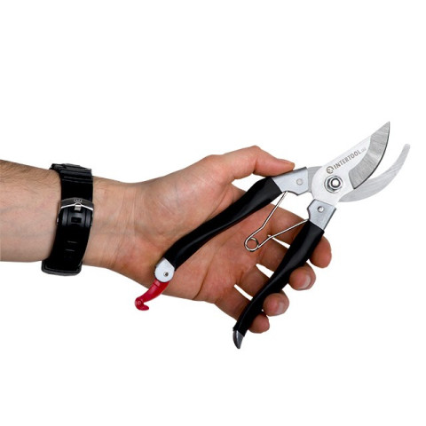 Секатор 200 мм, нержавеющая сталь. INTERTOOL FT-1001