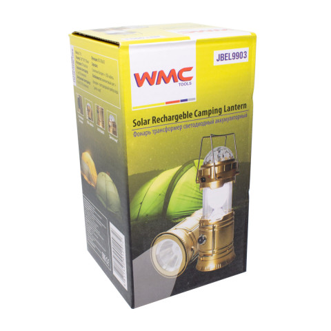 Фонарь-трансформер светодид-й аккум-й с функцией диско-шар(торц.свет:1LED/50LUM,бок.свет:6LED/30LUM,заряд:солн.батарея, кабель 220V/USB,t заряд.3-5ч)