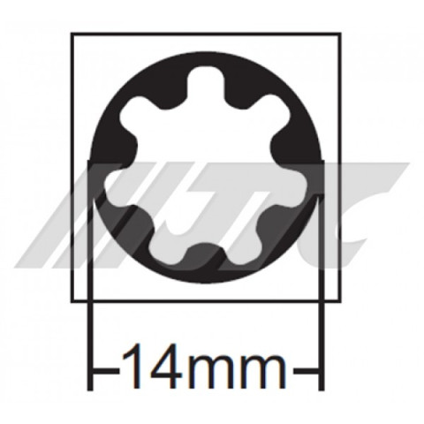 Головка для тормозных суппортов 14мм 7шлицов (AUDI с 2017г.в)