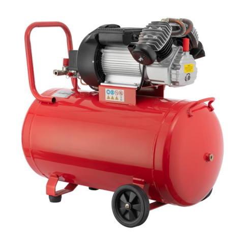 Компрессор 100 л, 3 кВт, 220 В, 8 атм, 420 л/мин, 2 цилиндра INTERTOOL PT-0008