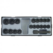 1/2" Набор головок ударных 6-гранных 19 пр. (код T4193)