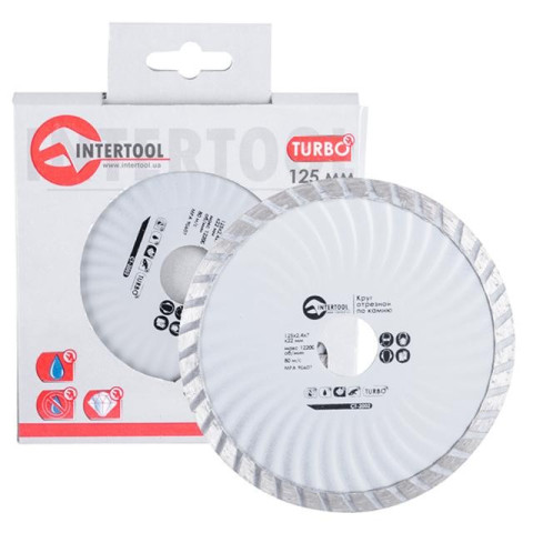 Диск отрезной Turbo, алмазный INTERTOOL CT-2002