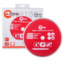Диск отрезной алмазный со сплошной кромкой INTERTOOL CT-3010