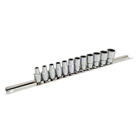 Набор головок на планке 12-гранные 1/4" 12ед. 4-13мм TOPTUL GAAQ0801U-12