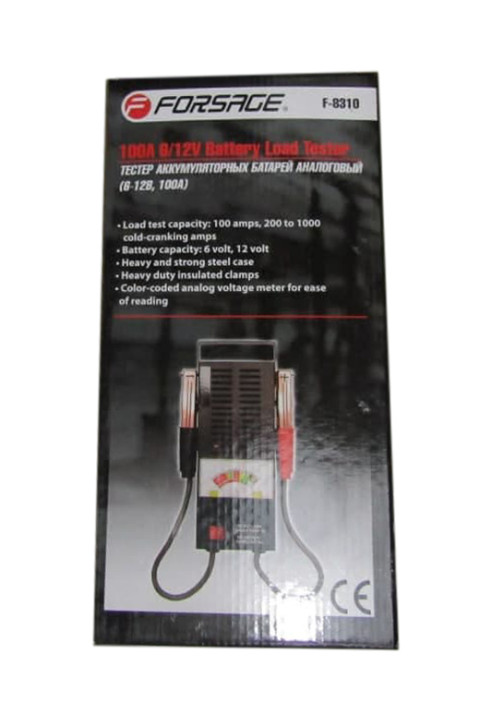 Тестер аккумуляторных батарей аналоговый (6V-12V, 100А) Forsage F-8310