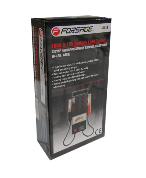 Тестер аккумуляторных батарей аналоговый (6V-12V, 100А) Forsage F-8310