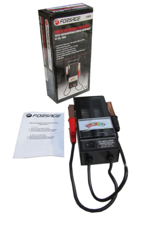 Тестер аккумуляторных батарей аналоговый (6V-12V, 100А) Forsage F-8310