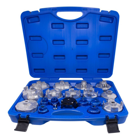 Набор съемников масляных фильтров,19пр.(съемник ''краб''-1шт, съемник ''крышка''-17шт) FK-61919