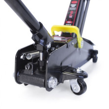 Домкрат подкатной гидравлический 2 т (h min 135мм, h max 385мм) с резиновой накладкой ROCKFORCE RF-TH22001CB