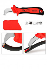 Нож кабельный изогнутый TOPTUL 1000V VDE SFAB5020V4