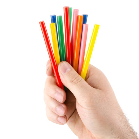 Комплект цветных клеевых стержней 7.4мм*100мм, 12шт INTERTOOL RT-1031