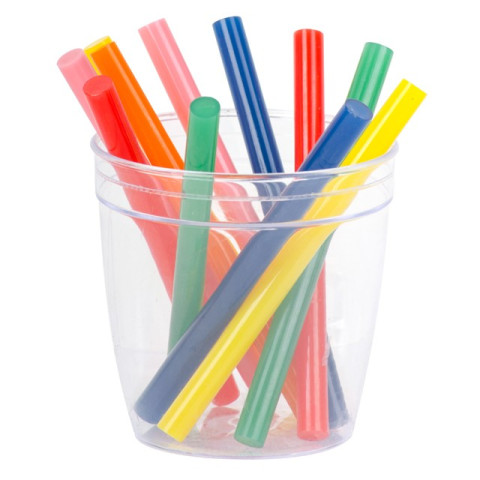 Комплект цветных клеевых стержней 7.4мм*100мм, 12шт INTERTOOL RT-1031