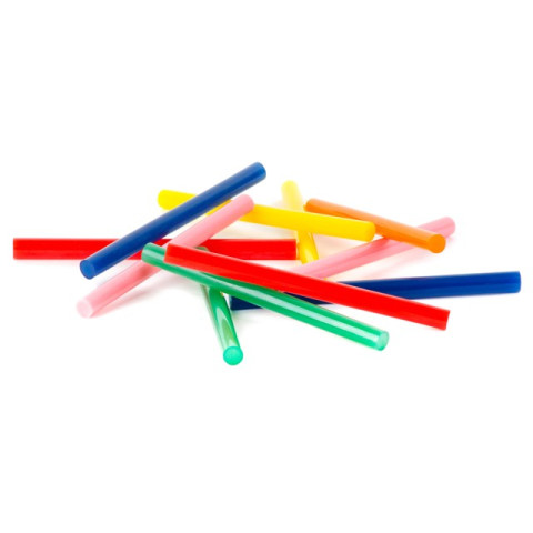 Комплект цветных клеевых стержней 7.4мм*100мм, 12шт INTERTOOL RT-1031