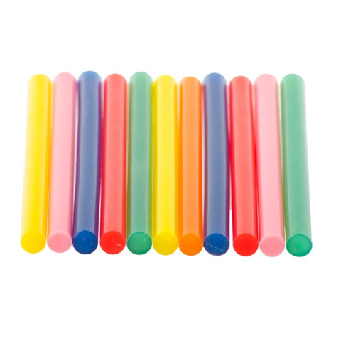 Комплект цветных клеевых стержней 7.4мм*100мм, 12шт INTERTOOL RT-1031