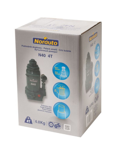 Домкрат бутылочный с двумя штоками, 2т (h min 160мм, h max 380мм) Forsage F-TF0202