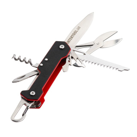 Нож складной 165 мм, 9 элементов. INTERTOOL HT-0597