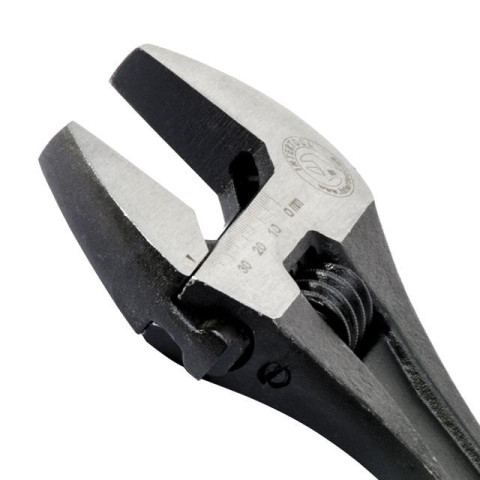 Ключ разводной 300мм, Cr-V, черный, фосфатированный, с полированной головкой INTERTOOL XT-0062