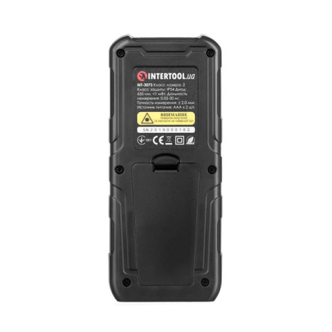 Дальномер лазерный 30м, откидная ножка INTERTOOL MT-3073