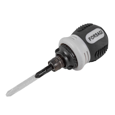 Отвертка реверсивная с набором бит специальных,в блистере F-32807MR