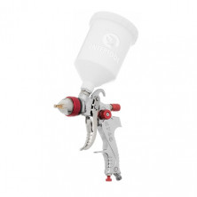 Краскопульт пневматичний HVLP з трьома наборами форсунок - 1,3мм, 1,4мм, 1,7мм, пластиковий бачок, 3бар INTERTOOL PT-0153