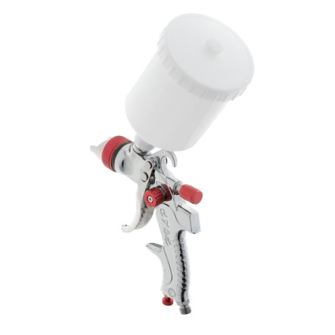 Краскопульт пневматичний HVLP з трьома наборами форсунок - 1,3мм, 1,4мм, 1,7мм, пластиковий бачок, 3бар INTERTOOL PT-0153