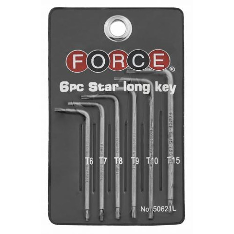 Набор ключей Torx Г-образных 6 пр. (Т6-Т15) (код 50621L)