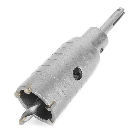 Комплект: сверло корончатое по бетону 40мм+Переходник SDS Plus 100мм INTERTOOL SD-7040