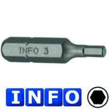 1/4 Бита 6-гр. (HEX) 4 мм, L=30 мм (INFO 9243004 I)