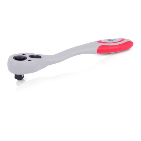 Рукоятка (трещотка) с храповым механизмом на 72 зуба 3/8" изогнутая Проф. INTERTOOL HT-2108