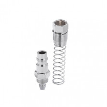 Переходник с пружиной со спирального или прямого шланга 5,5х8 мм на ответную часть быстроразъемного соединения INTERTOOL PT-1835