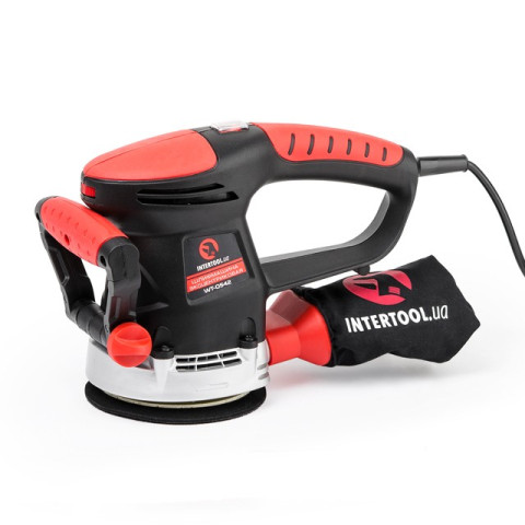 Шлифмашина эксцентриковая, 480 Вт, 4000-14000 об/мин, 125 мм, ход эксцентрика 2.3 мм. INTERTOOL WT-0542