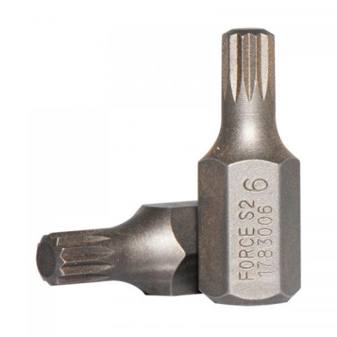 10 мм Бита Spline M6, L=30 мм (FORCE 1783006)