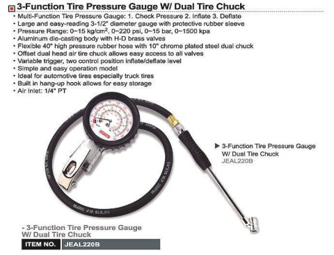 Пневмопистолет для подкачки колес профессиональный TOPTUL JEAL220B