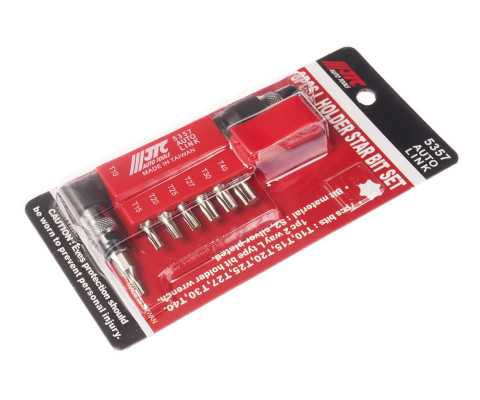 Набор бит 1/4&quot; TORX T10-T40 с Г-образным переходником 8ед