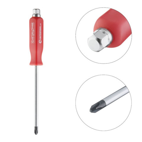 Отвертка ударная PH3x150мм INTERTOOL HT-0489