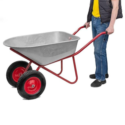 Тачка садово-строительная двухколесная INTERTOOL WB-1025