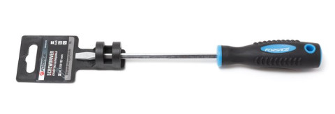 Отвертка шлицевая магнитная "Profi" S2 SL5.5х75мм, на пластиковом держателе Forsage F-70155075