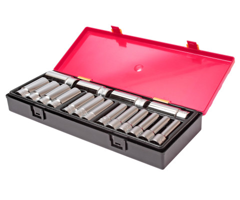 Набор головок глубоких 10-32мм., 1/2", 6-гр. 17ед.