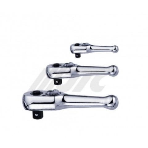 Трещотка укороченная 1/4" 89мм (стальная ручка)