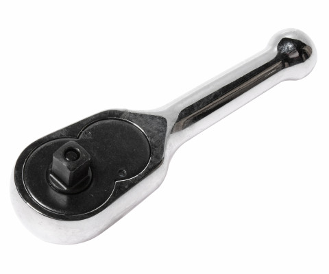 Трещотка укороченная 1/4" 89мм (стальная ручка)