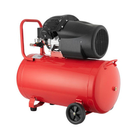 Компрессор 100 л, 2.23 кВт, 220 В, 8 атм, 354 л/мин, 2 цилиндра INTERTOOL PT-0005