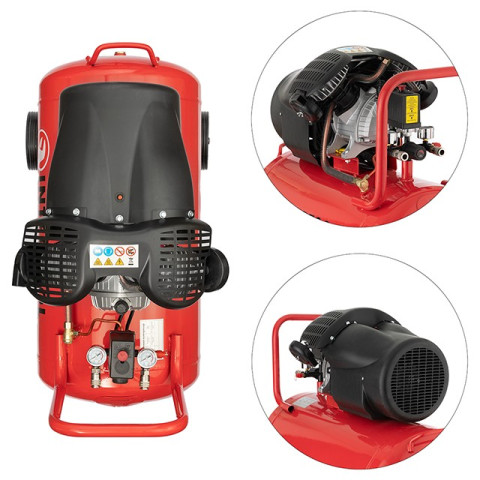 Компрессор 100 л, 2.23 кВт, 220 В, 8 атм, 354 л/мин, 2 цилиндра INTERTOOL PT-0005